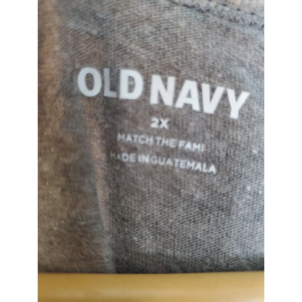 Old Navy Womens T-Shirt Size 2X Gray American Flag Heart Patriotic 4th of July - Picture 2 of 3